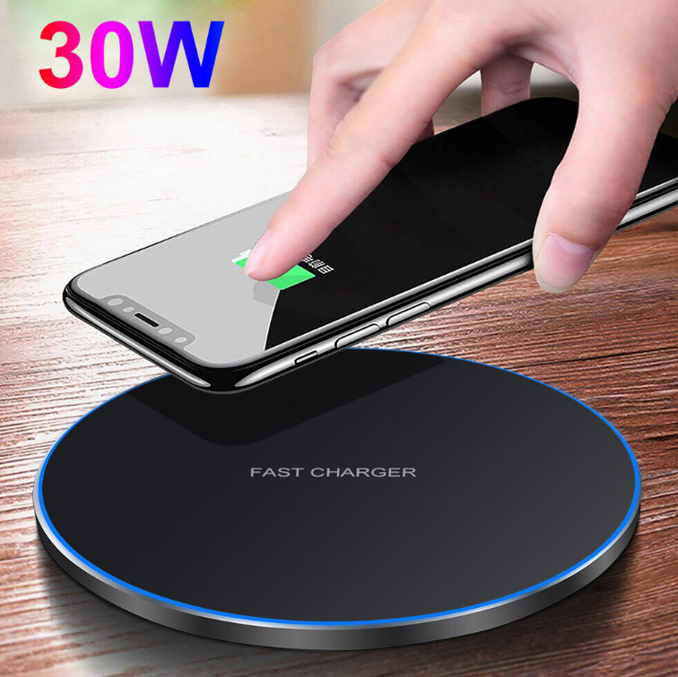 30W Wireless Charger Fast Charging Pad Mat For iPhone 14 13Pro 12 11Pro XS 8