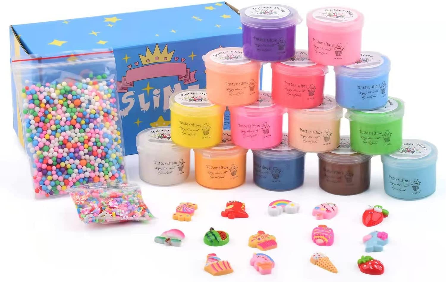 Super Mini Butter Slime Kit Scented Party Favor Gifts Non Sticky 14 Pack NEW